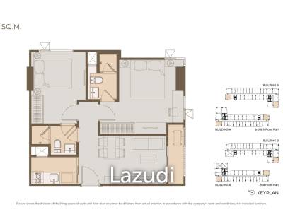 2 Bedrooms 52 SQ.M Life Sathorn-Narathiwas 22