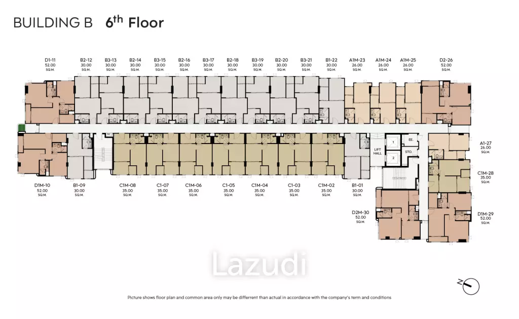 2 Bedrooms 52 SQ.M Life Sathorn-Narathiwas 22
