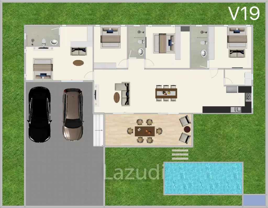 4 Beds 3 Baths 312 SQ.M Pavilion Ville, Unfurnished
