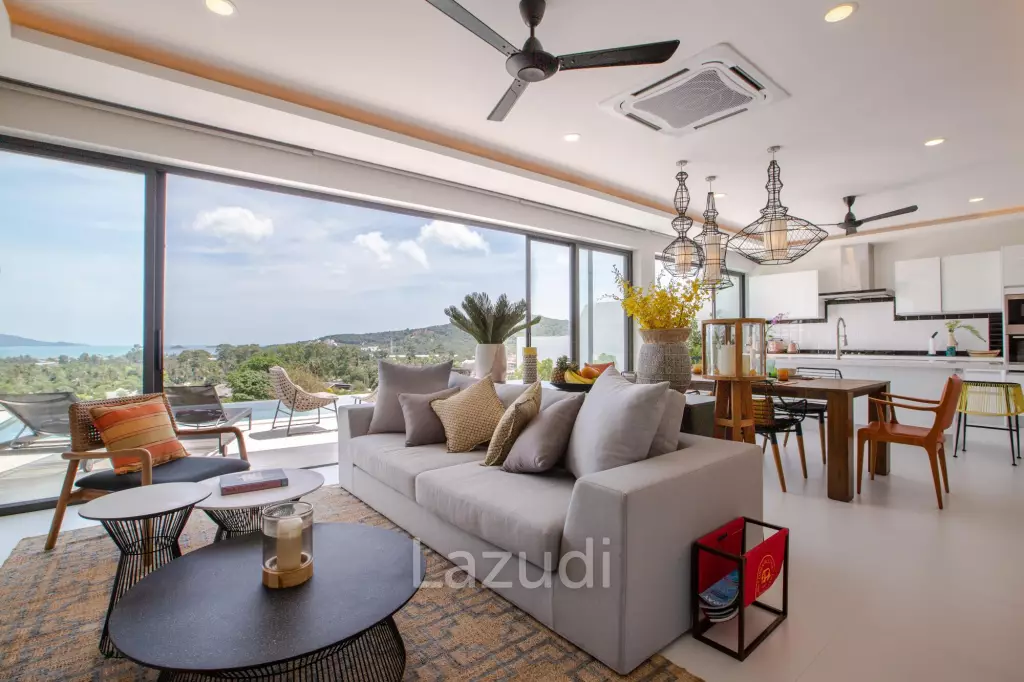 3-Bed Villa with Panoramic Ocean Views in Bo Phut