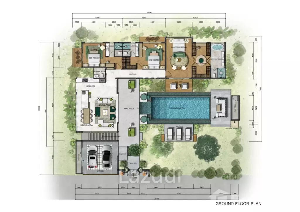Modern Luxury, 3.5 Bed Balinese Villa, Blended into Nature
