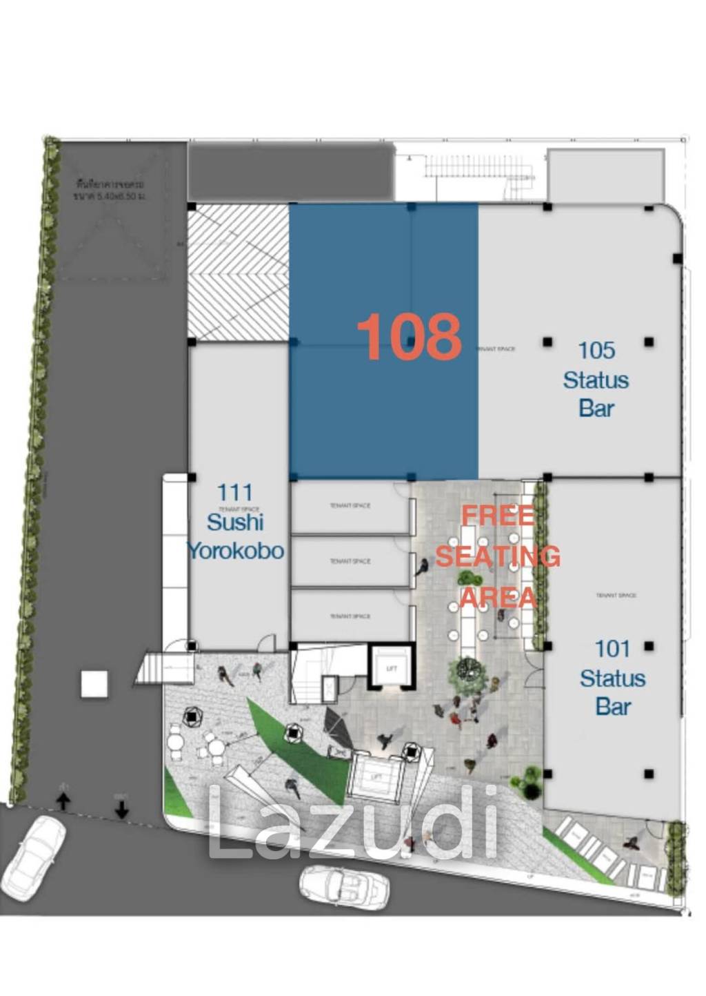 First Floor on Very Busy Thong Lo 10 with 100sqm seating additional space - Perfect for Restaurants, Wine Bar, Pub, etc