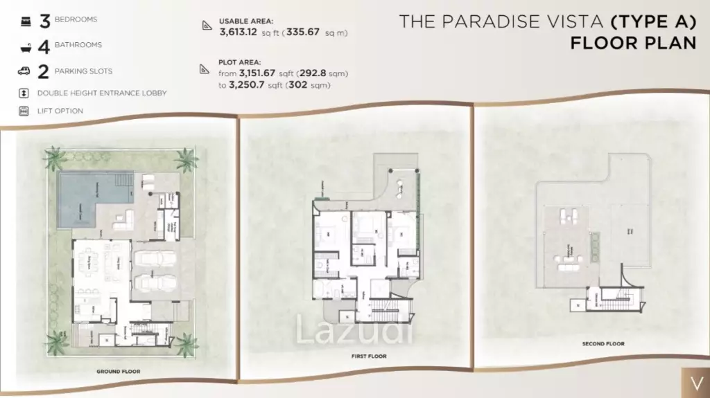 3 Bed 4 Bath 335.67 SQ. M The Vista Hua Hin