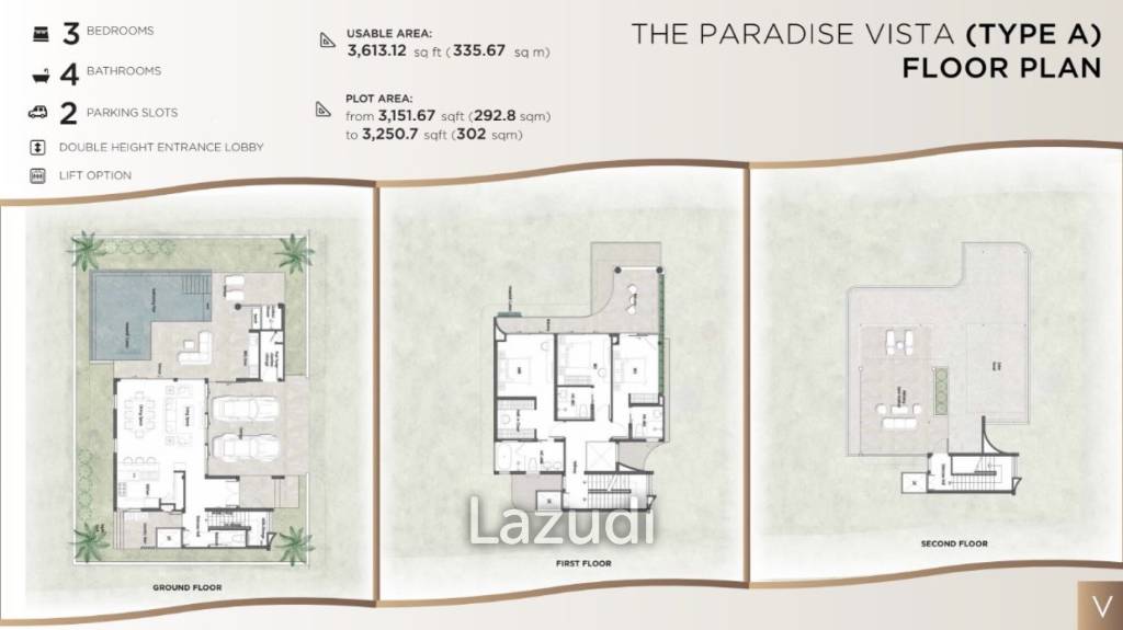 3 Bed 4 Bath 335.67 SQ. M The Vista Hua Hin