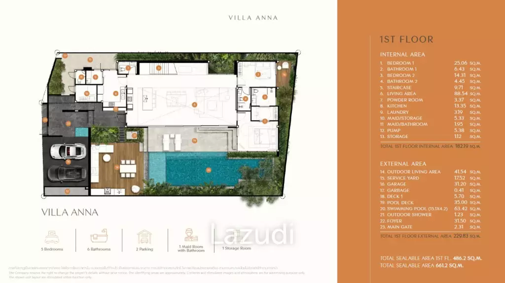 5 Bed 6 Bath 656.08 SQ.M Annara Residences