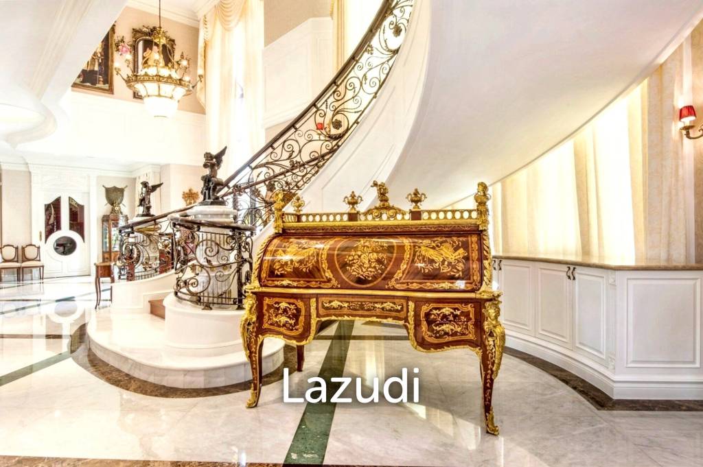 5 Bed 6 Bath Luxury Mansion in Central Bangkok – 517 SQ.W. of Land, Pool, Office Buildin in Din Daeng District