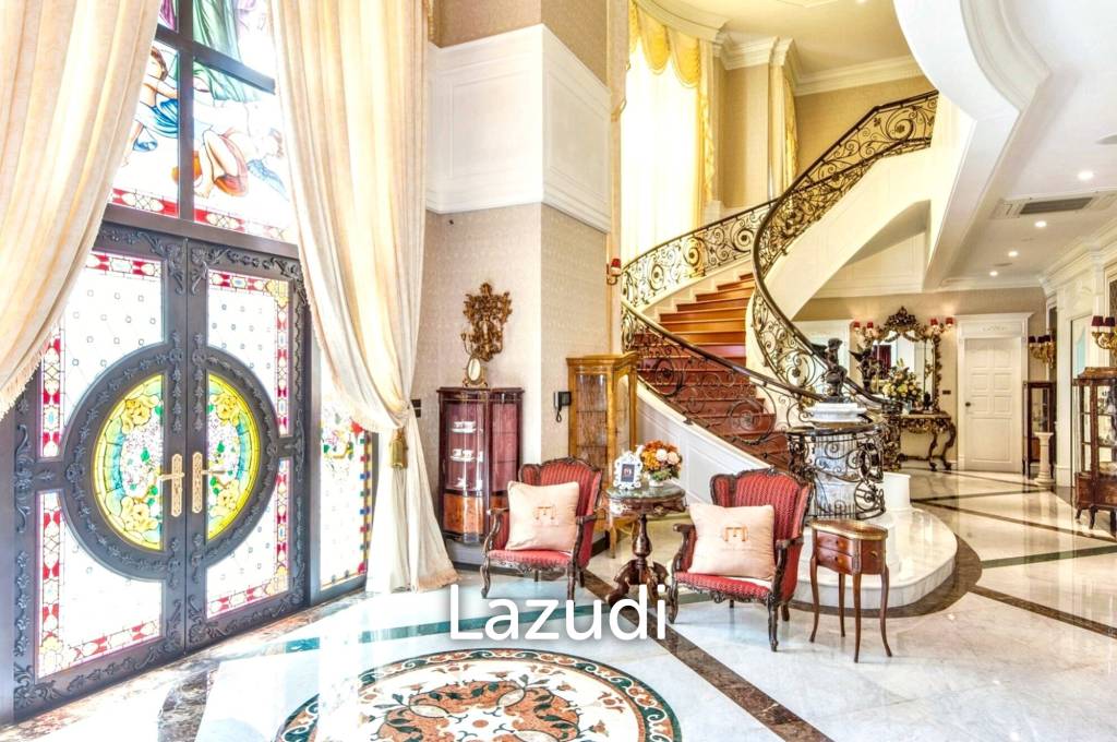 5 Bed 6 Bath Luxury Mansion in Central Bangkok – 517 SQ.W. of Land, Pool, Office Buildin in Din Daeng District