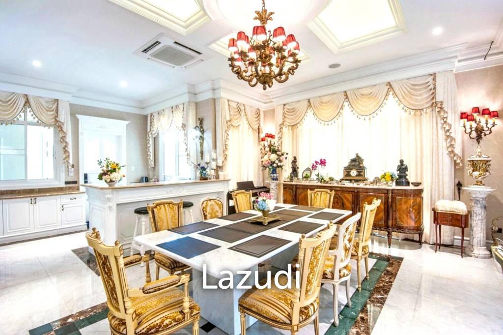 5 Bed 6 Bath Luxury Mansion in Central Bangkok – 517 SQ.W. of Land, Pool, Office Buildin in Din Daeng District