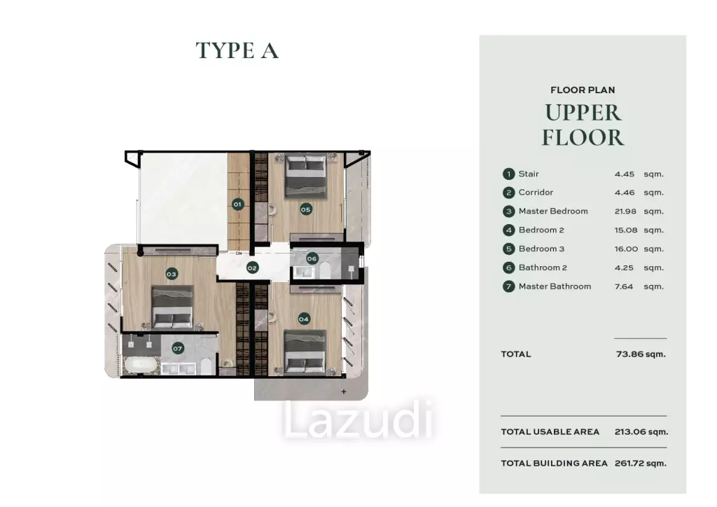 3 Bed 4 Bath 261.72 SQ.M Greenfield Residences