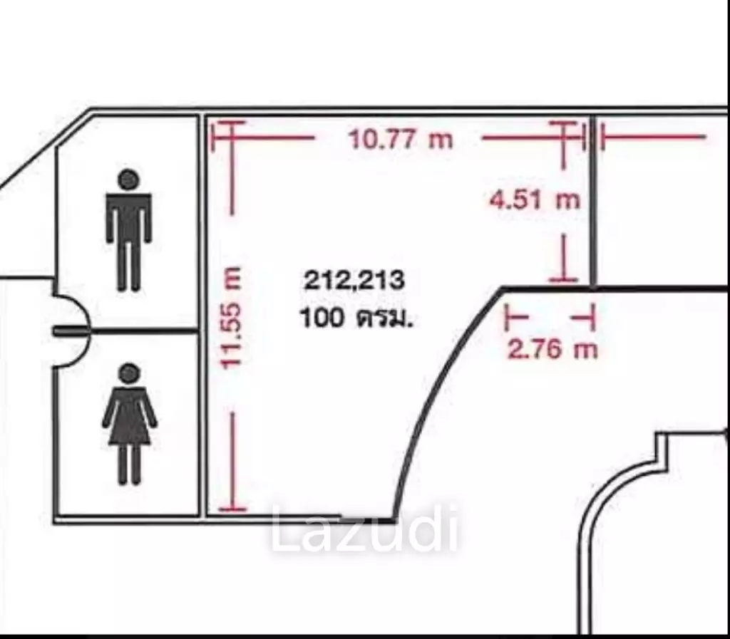 Office for Rent – Corner Unit at Midtown Asoke | 100 SQM