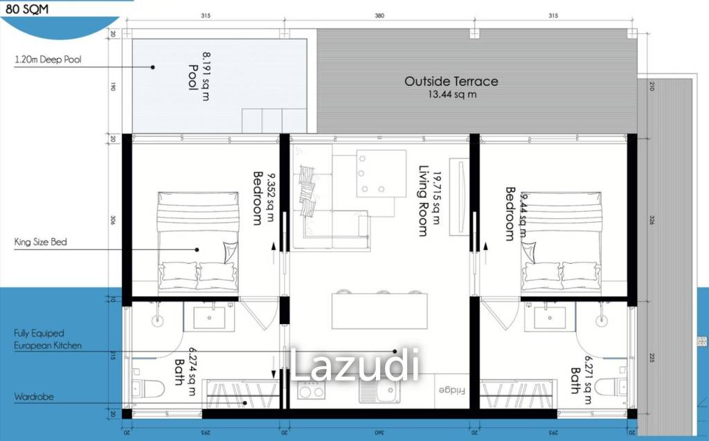 2-Bed Sea Views Apartment in Lamai