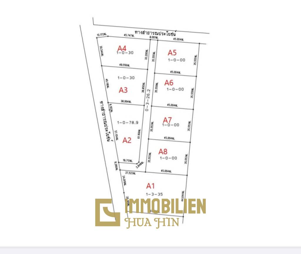 ขายที่ดิน 1 ไร่ ในหินเหล็กไฟ หัวหิน ใกล้แบล็คเมาท์เท่น กอล์ฟ คลับ