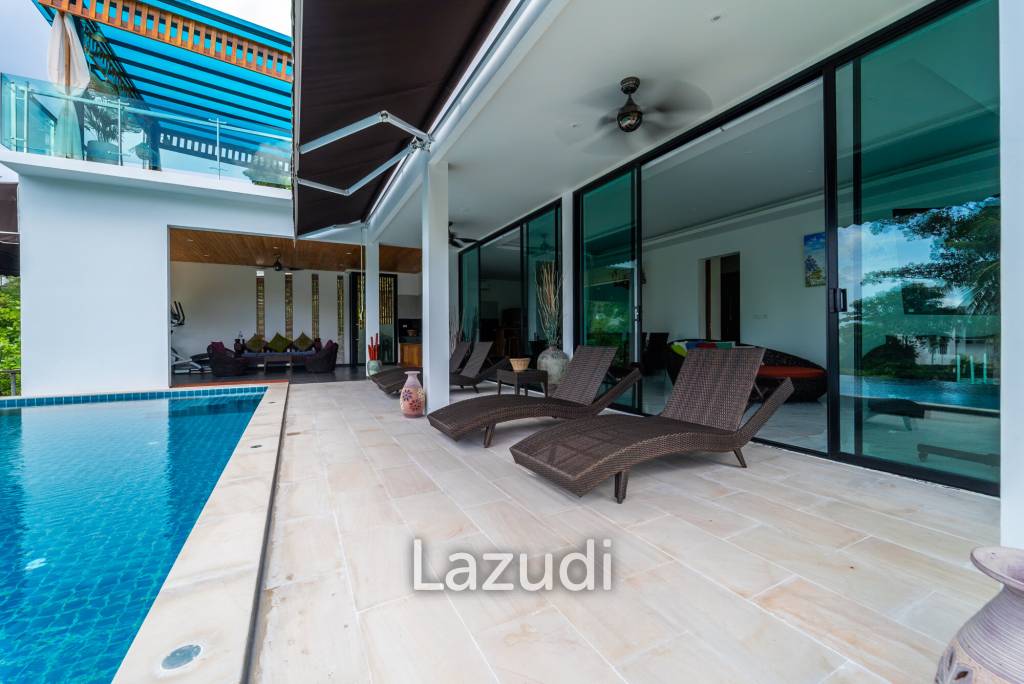 Elegant Beachside 4-Bed Villa Just 300 Meters from Mae Haad Beach, Koh Phangan