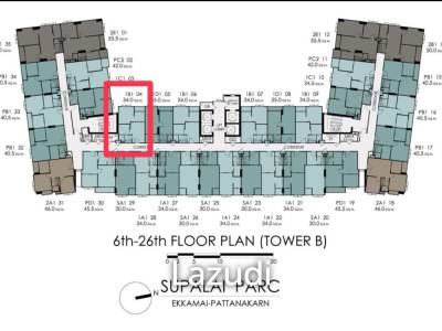 1 BED 1 BATH 34 SQ.M Supalai PARC Ekkamai