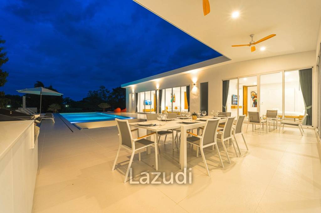 Luxurious 4-Bed Villa on 1,250 sqm Land in Palm Hills Golf Club, Hua Hin