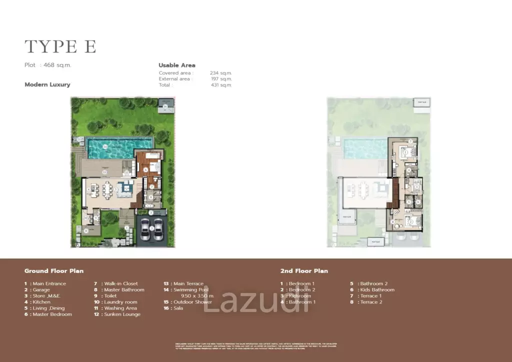 4 Bed 5 Bath 430.90 SQ.M Botanica Chalong Bay