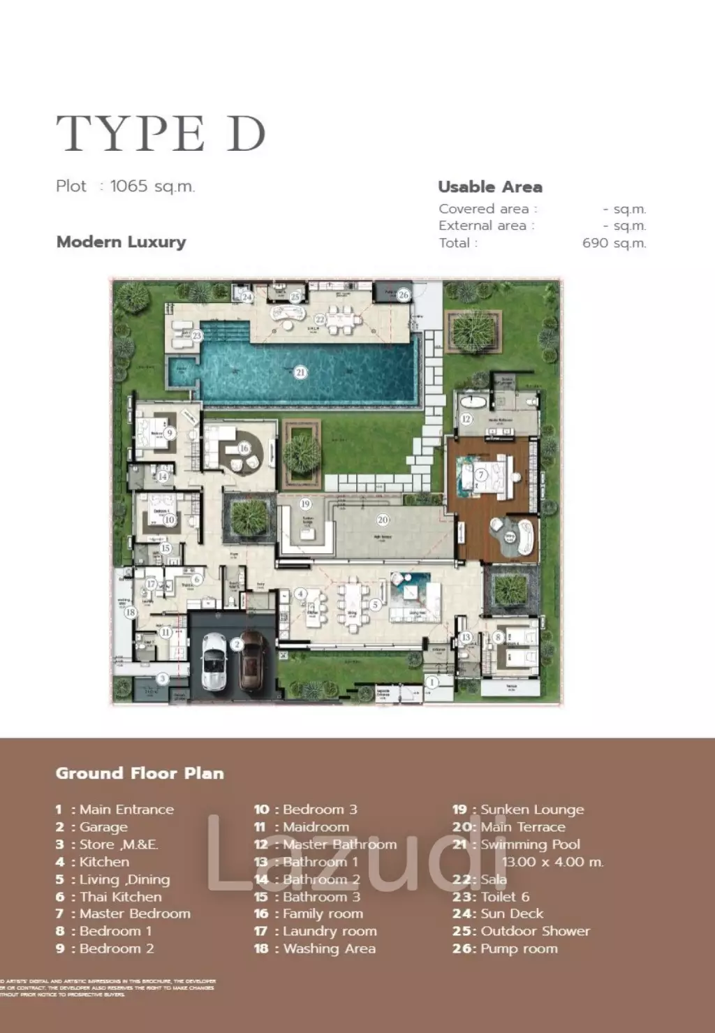 4 Bed 5 Bath 690 SQ.M Botanica Chalong Bay