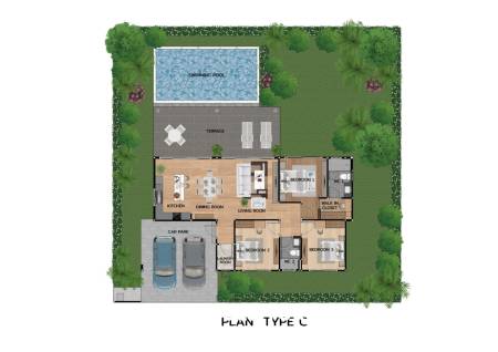 572 Kvm 3 Seng 2 Bad Villa for Salg