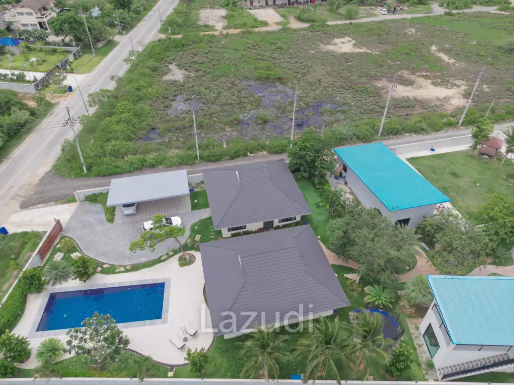 Great Value Pool villa in  1.5 Rai land near Samroiyot Beach