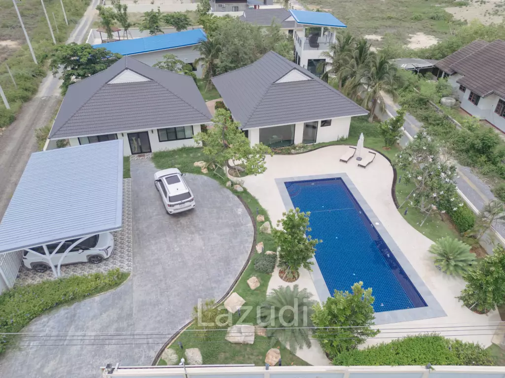 Great Value Pool villa in  1.5 Rai land near Samroiyot Beach