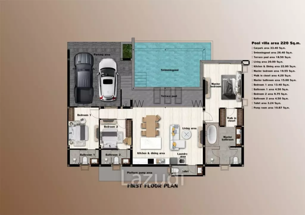 3-Bedroom Villa at The Lux Residence Plai Laem