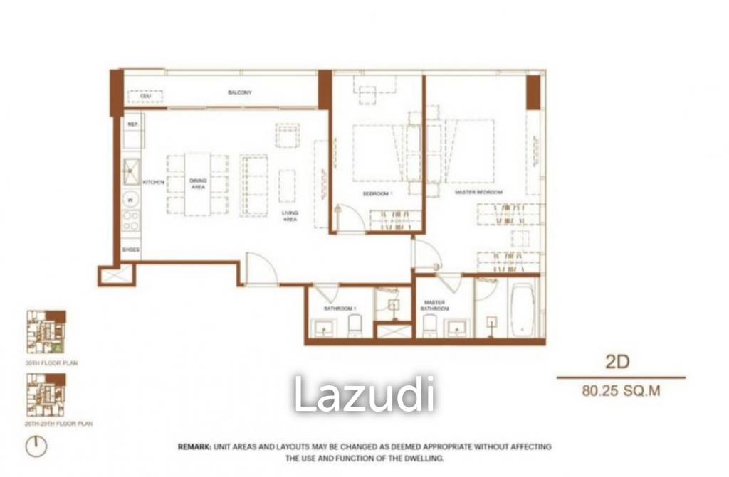 2 Bed 2 Bath 80 SQ.M SHUSH Ratchathewi