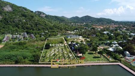 ที่ดิน 6 ไร่ ทำเลสุดเอกซ์คลูซีฟ ติดริมอ่างเก็บน้ำเขาเต่า พร้อมวิวภูเขา