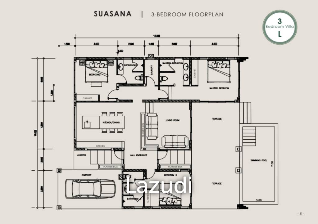 3 Bad 3 Bath 232 SQ.M BelVida Estates Villa Suasana