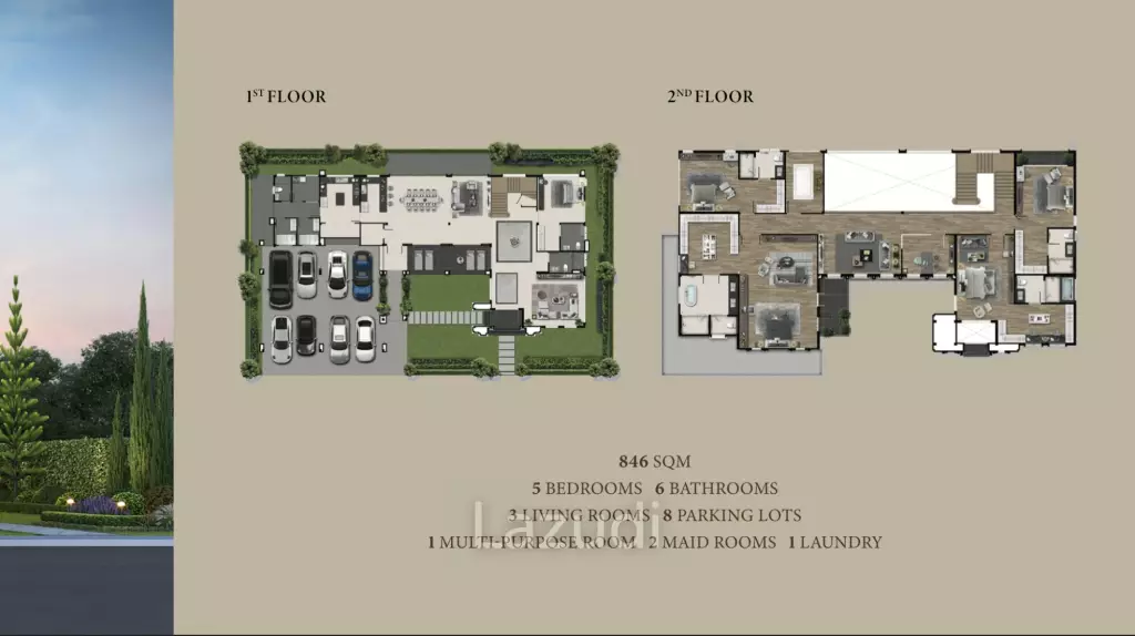 5 beds 6 bath 885 SQ.m. The Palazzo Krungthep Kreetha