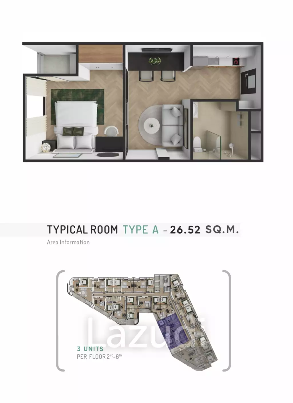 Studio 1 Bath 26.52 SQ.M The Zero Bangtao