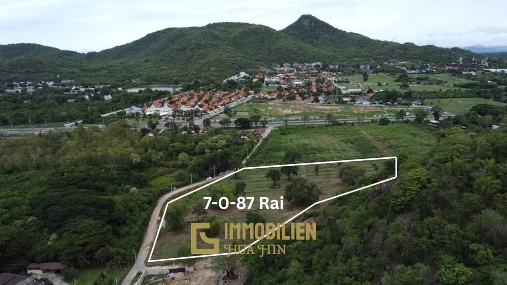 ที่ดินแปลงสวย 7-0-87 ไร่ติดเขา ใกล้หาดเขาตะเกียบ หัวหิน