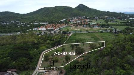 ที่ดินแปลงสวย 7-0-87 ไร่ติดเขา ใกล้หาดเขาตะเกียบ หัวหิน