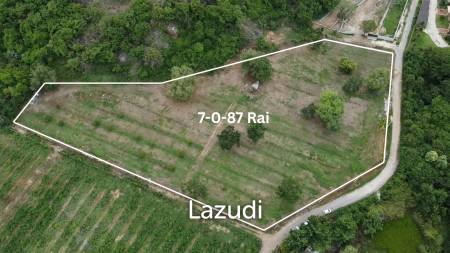 ที่ดินแปลงสวย 7-0-87 ไร่ติดเขา ใกล้หาดเขาตะเกียบ หัวหิน