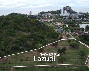 ที่ดินแปลงสวย 7-0-87 ไร่ติดเขา ใกล้หาดเขาตะเกียบ หัวหิน