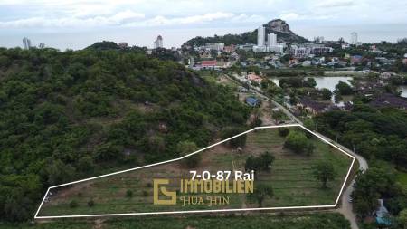 ที่ดินแปลงสวย 7-0-87 ไร่ติดเขา ใกล้หาดเขาตะเกียบ หัวหิน