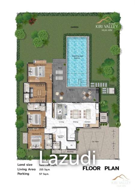 3 Bed 4 Bath 215 SQ,M KlRl Valley Hua Hin