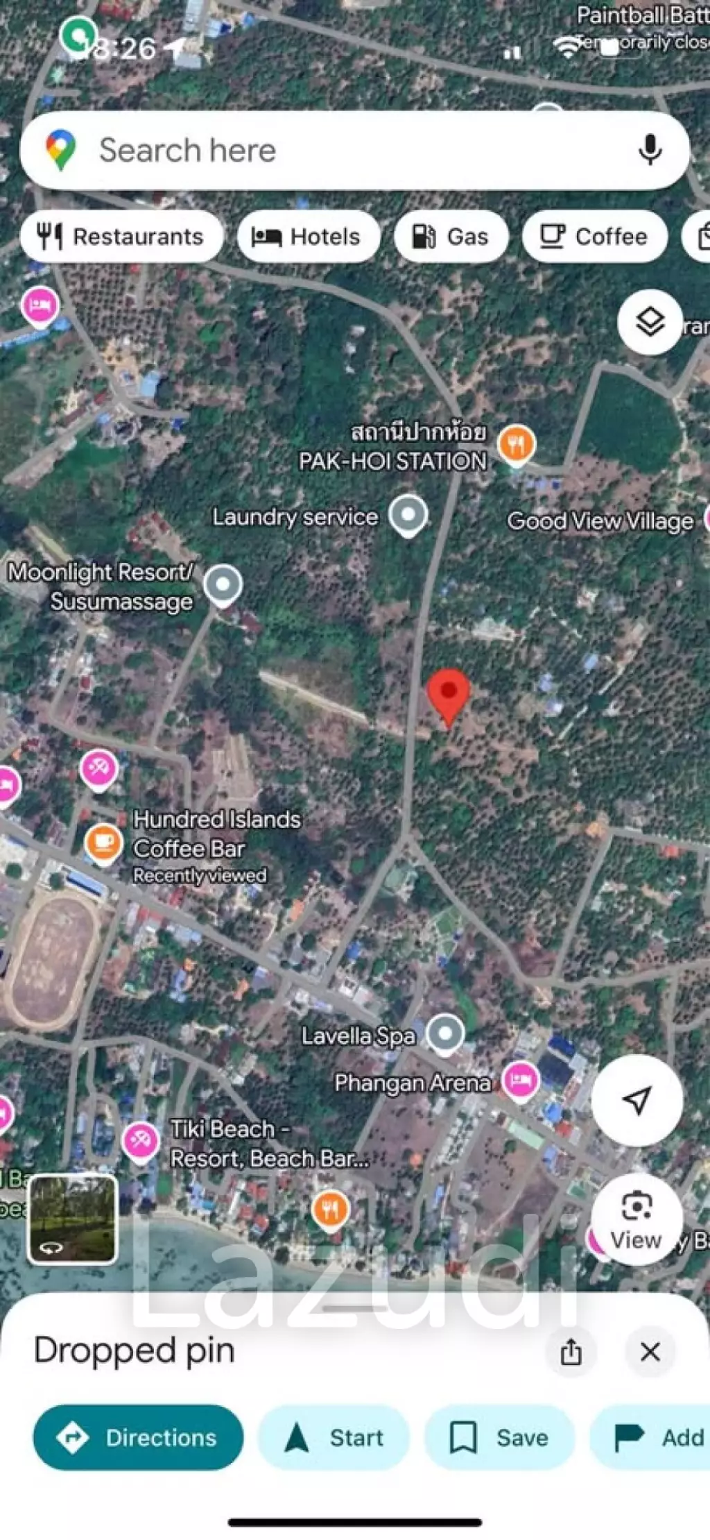 800-1600 SQM Beautiful Flat Land for Sale – Lush Green Area Between Ban Nai Suan  Bantai, Koh Phangan