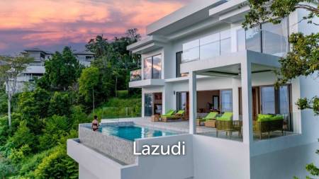 4-Bedroom Villa with Panoramic Ocean & Sunset Views – Bang Makham, Koh Samui