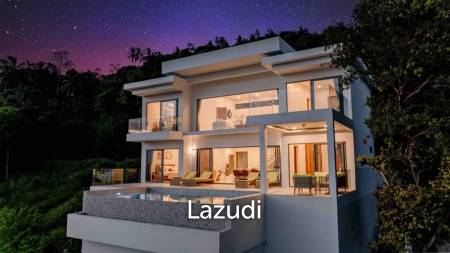 4-Bedroom Villa with Panoramic Ocean & Sunset Views – Bang Makham, Koh Samui