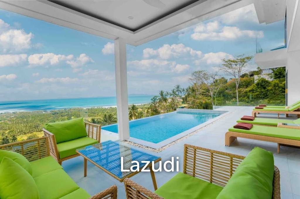 4-Bedroom Villa with Panoramic Ocean & Sunset Views – Bang Makham, Koh Samui