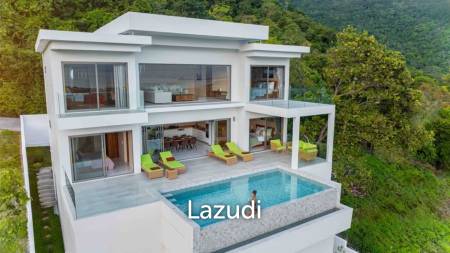 4-Bedroom Villa with Panoramic Ocean & Sunset Views – Bang Makham, Koh Samui