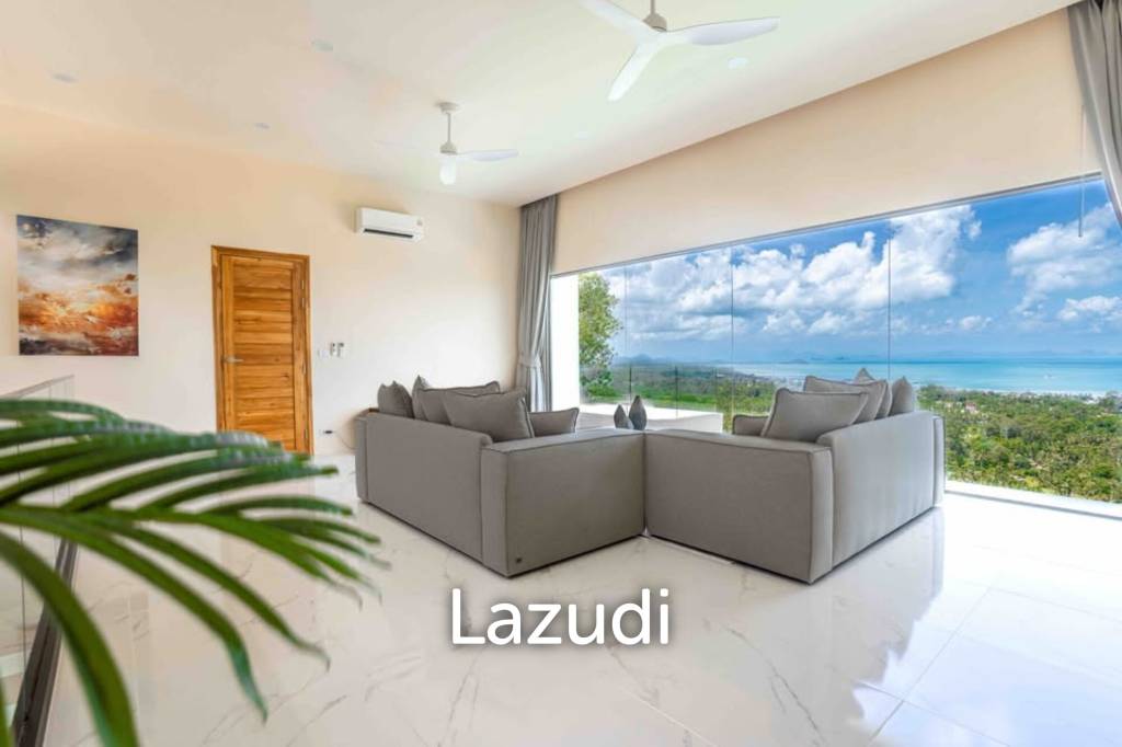 4-Bedroom Villa with Panoramic Ocean & Sunset Views – Bang Makham, Koh Samui