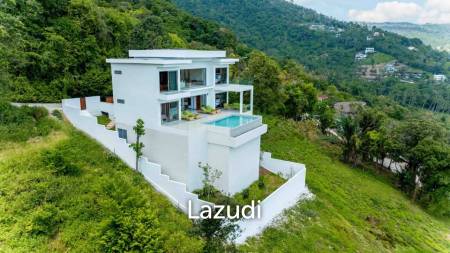 4-Bedroom Villa with Panoramic Ocean & Sunset Views – Bang Makham, Koh Samui