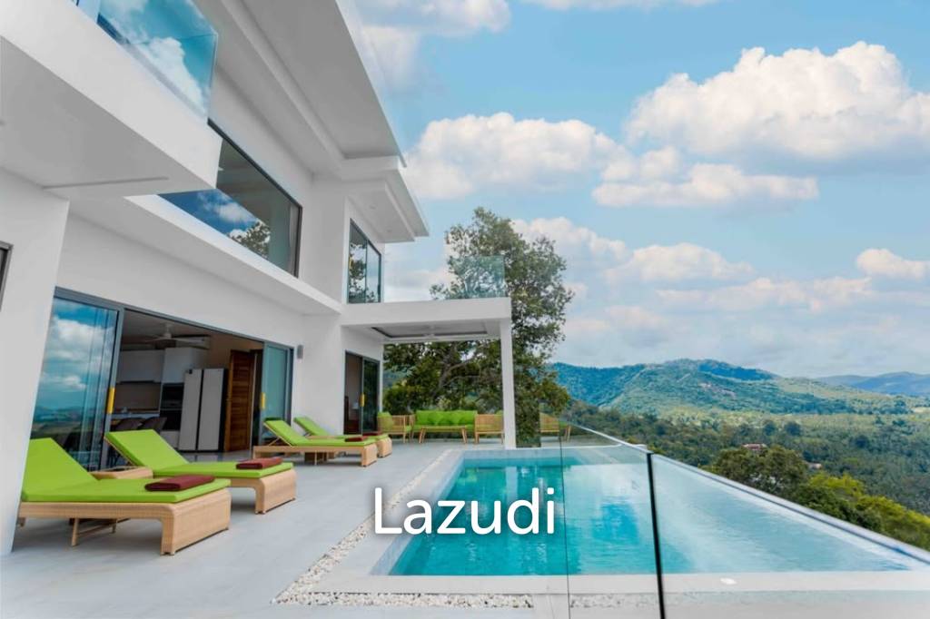 4-Bedroom Villa with Panoramic Ocean & Sunset Views – Bang Makham, Koh Samui