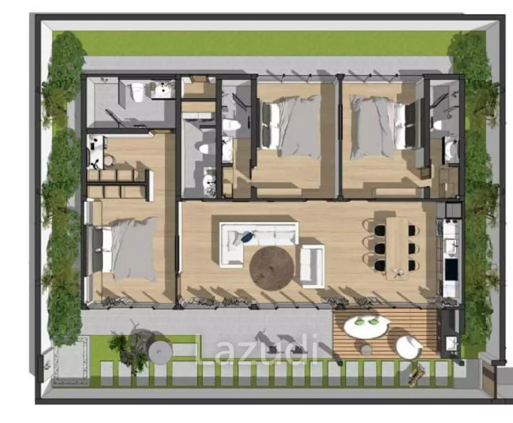 Fully Furnished 3-Bedroom Pool Villa in the Heart of Bophut