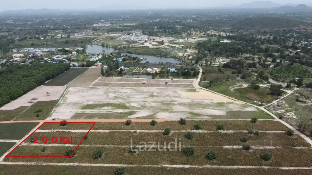 Prime Freehold 2 Rai Land in Thap Tai Hua Hin for Sale