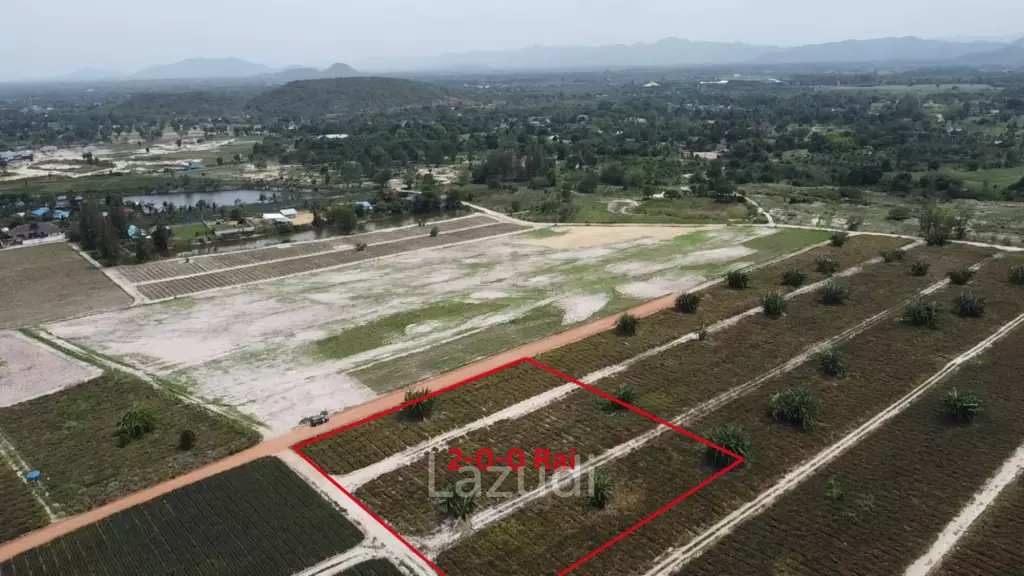 Prime Freehold 2 Rai Land in Thap Tai Hua Hin for Sale