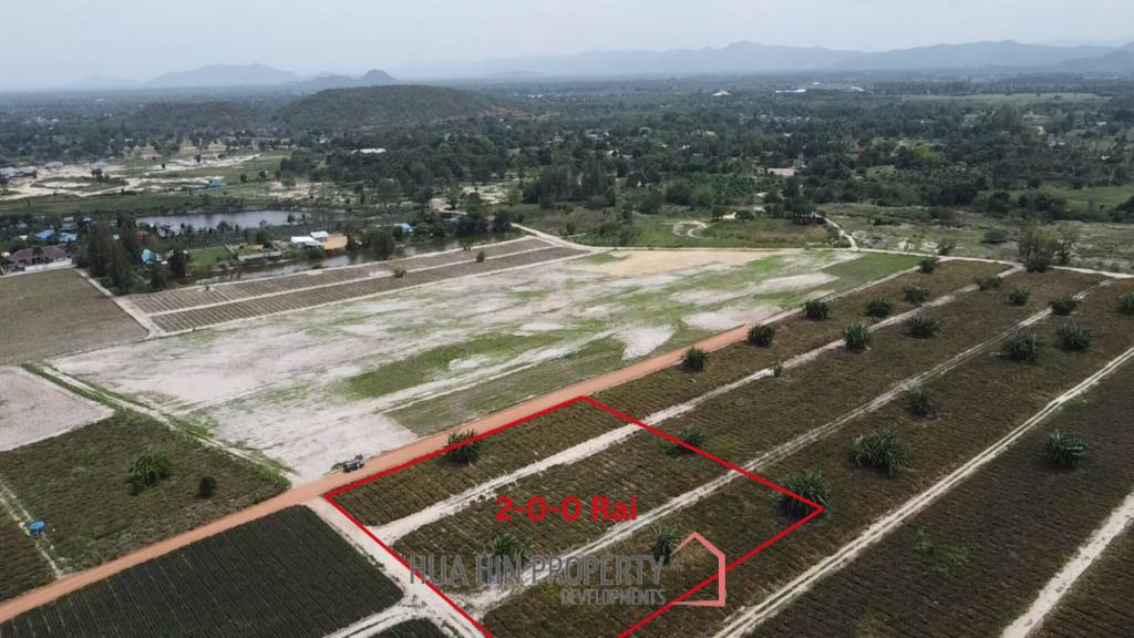Prime Freehold 2 Rai Land in Thap Tai Hua Hin for Sale