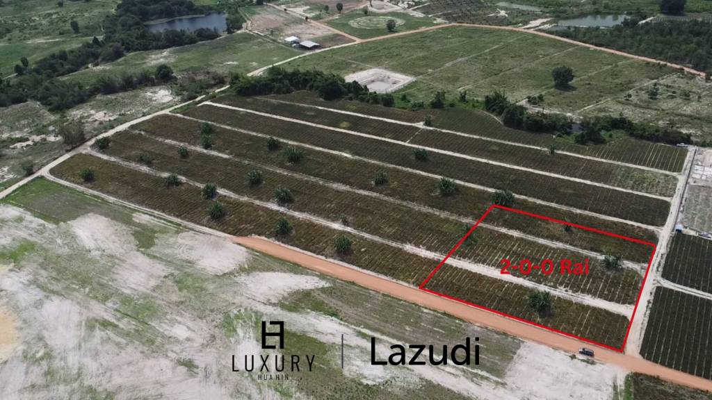 Земельный участок 2 Rai на продажу в Thap Tai Hua Hin