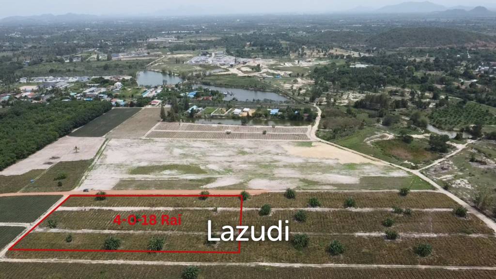 ขายที่ดินทำเลดี 4-0-18 ไร่ วิวภูเขาในทับใต้ หัวหิน
